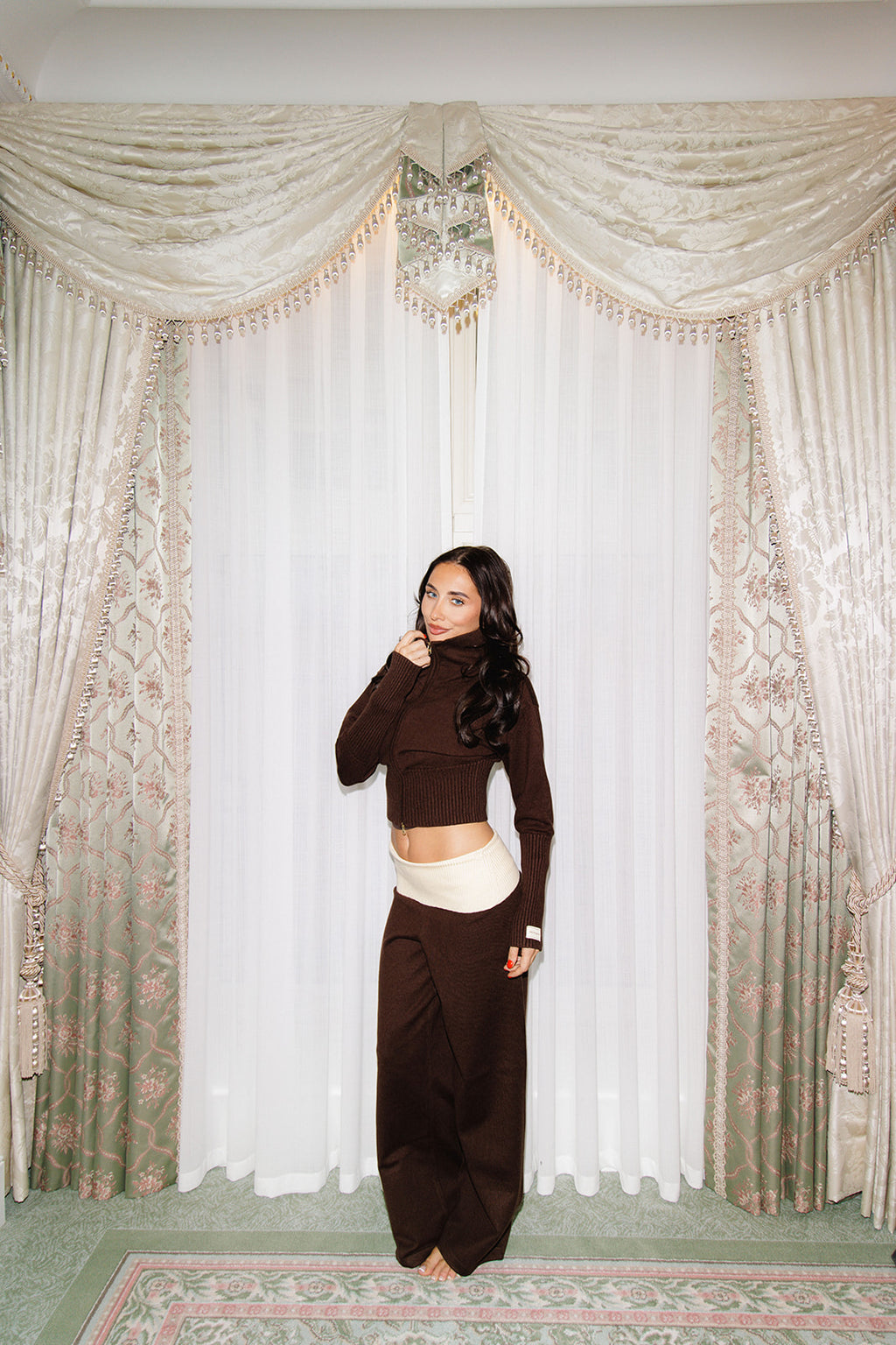 Frankie knit jacket in coco