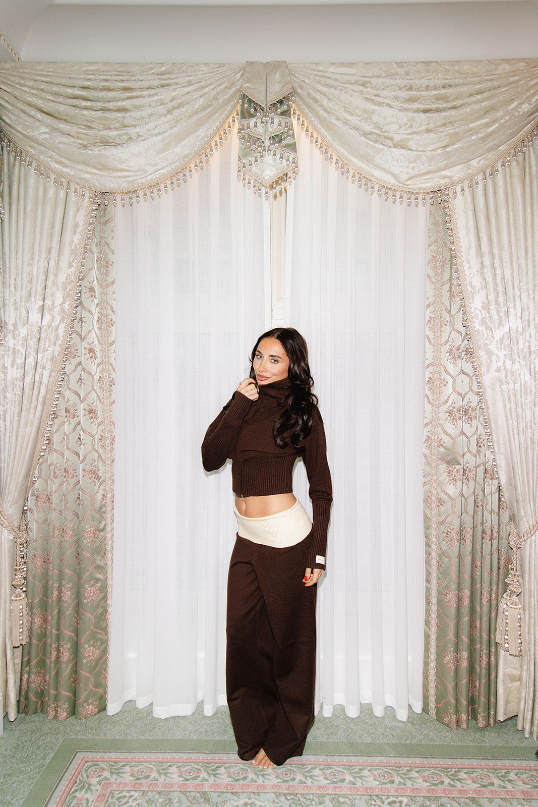 Frankie knit jacket in coco