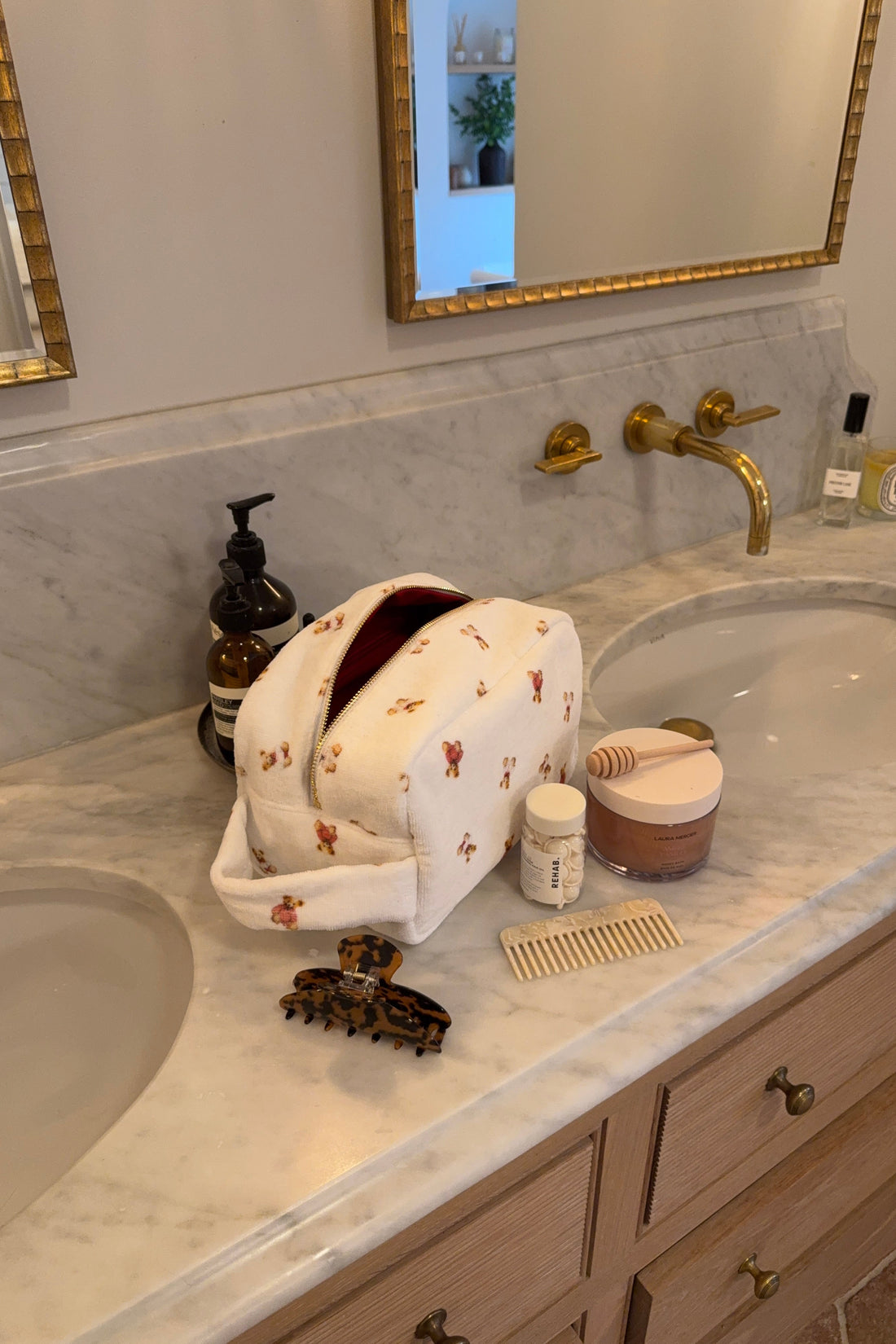 Christmas Luxe Terry Washbag