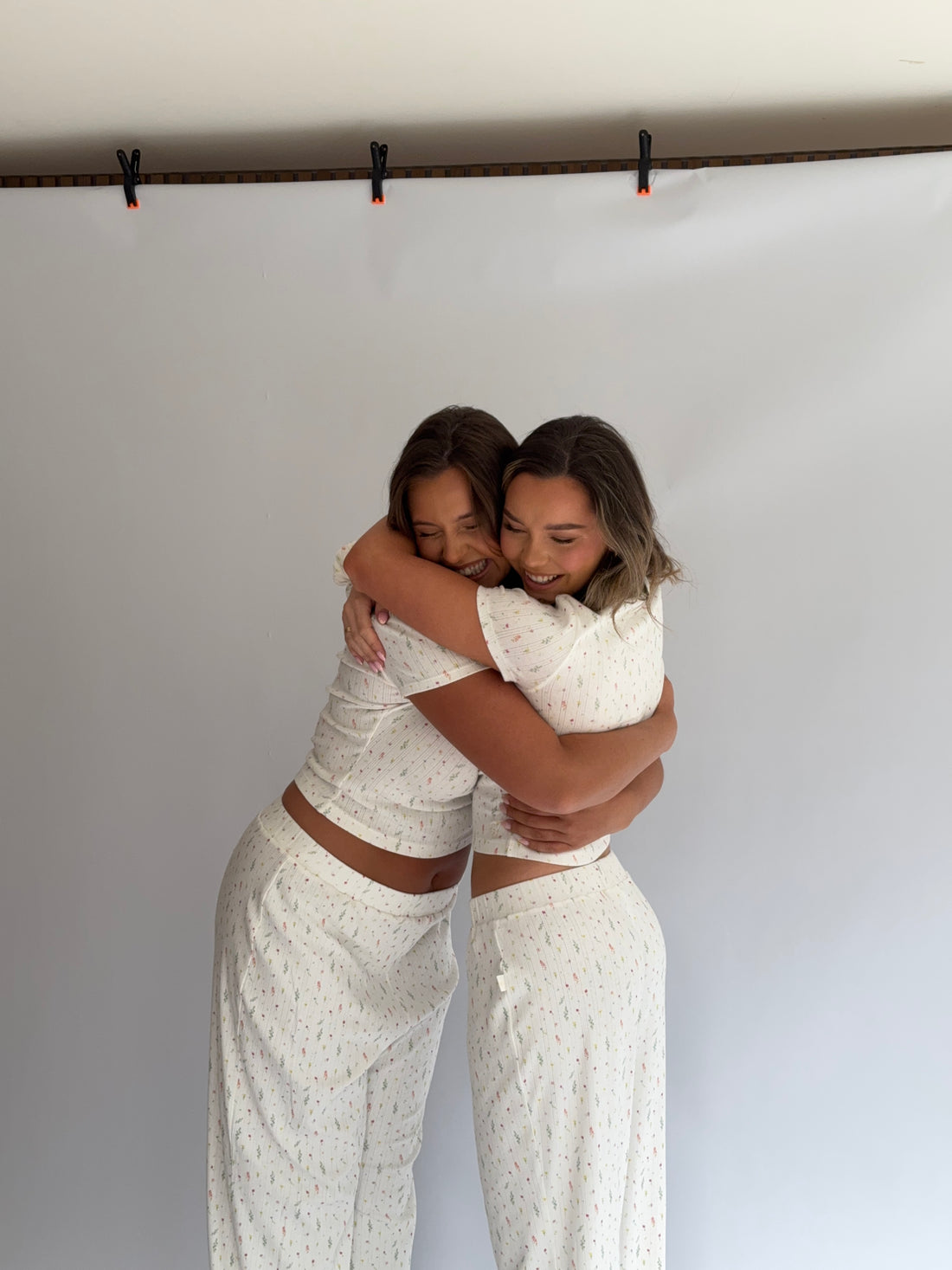 Ditsy Pyjama Bottoms in White