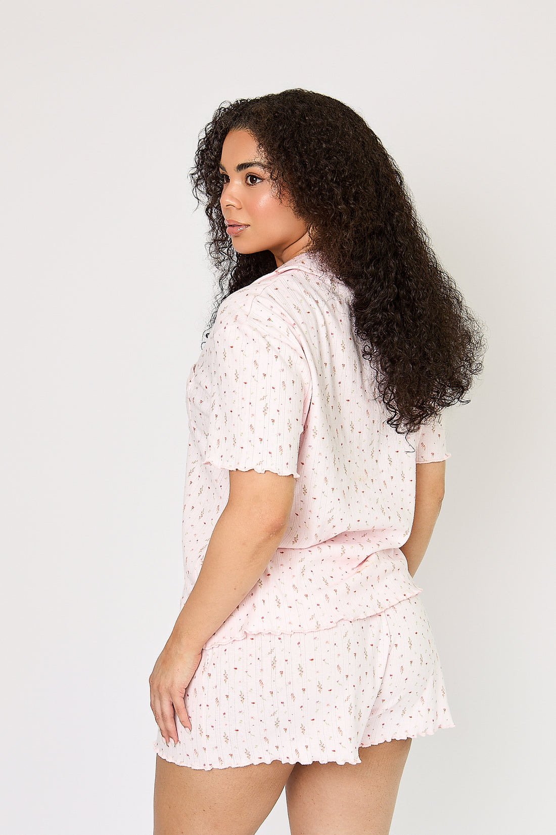 Pink Lettuce Hem Pyjama Shirt by Girls Uniform