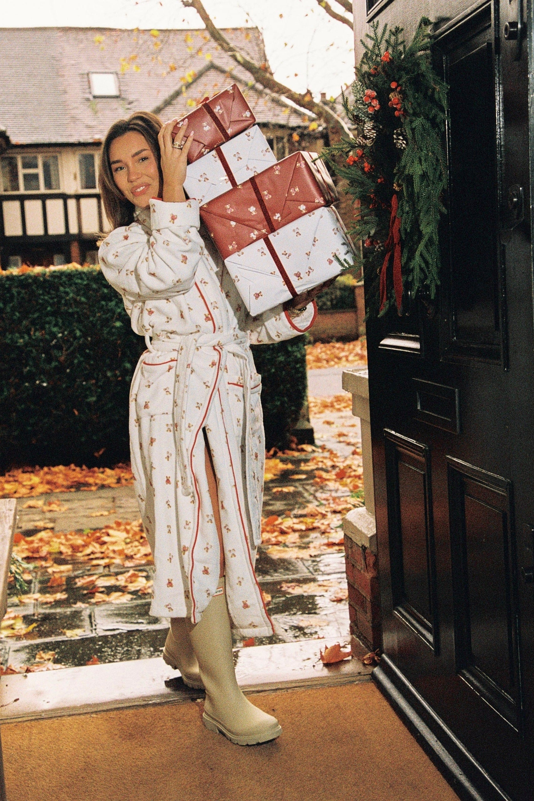 Bear Print Luxury Robe